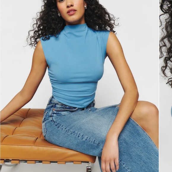 Reformation Tops - Lindy Knit Top in Capri XS